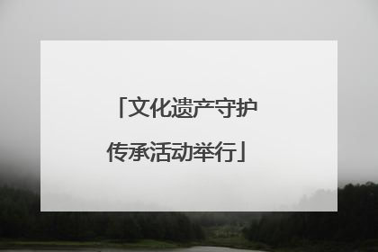 文化遗产守护传承活动举行