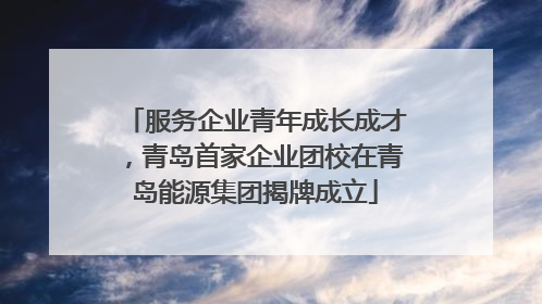 服务企业青年成长成才，青岛首家企业团校在青岛能源集团揭牌成立