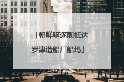 朝鲜驱逐舰抵达罗津造船厂船坞
