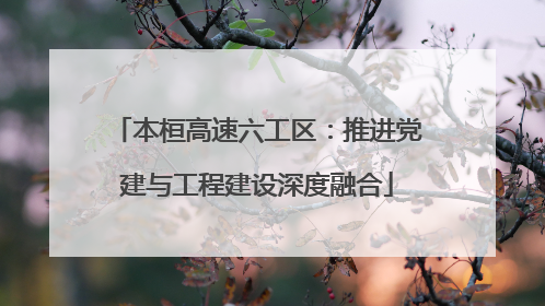 本桓高速六工区：推进党建与工程建设深度融合