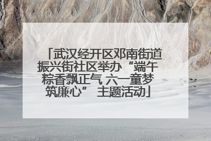 武汉经开区邓南街道振兴街社区举办“端午粽香飘正气 六一童梦筑廉心” 主题活动