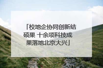 校地企协同创新结硕果 十余项科技成果落地北京大兴