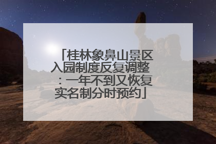 桂林象鼻山景区入园制度反复调整：一年不到又恢复实名制分时预约