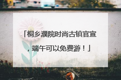 桐乡濮院时尚古镇官宣，端午可以免费游！