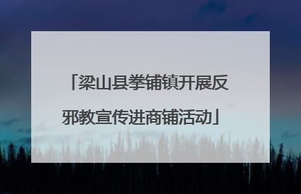 梁山县拳铺镇开展反邪教宣传进商铺活动