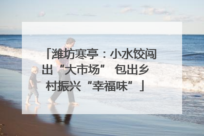 潍坊寒亭：小水饺闯出“大市场” 包出乡村振兴“幸福味”
