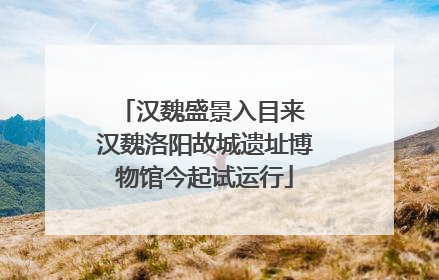 汉魏盛景入目来 汉魏洛阳故城遗址博物馆今起试运行