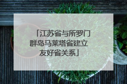 江苏省与所罗门群岛马莱塔省建立友好省关系