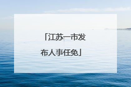 江苏一市发布人事任免
