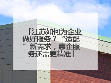江苏如何为企业做好服务？“适配”新需求，惠企服务还需更精准