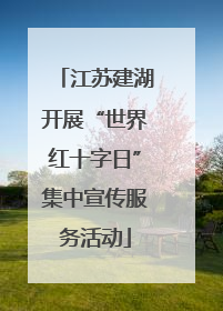 江苏建湖开展“世界红十字日”集中宣传服务活动