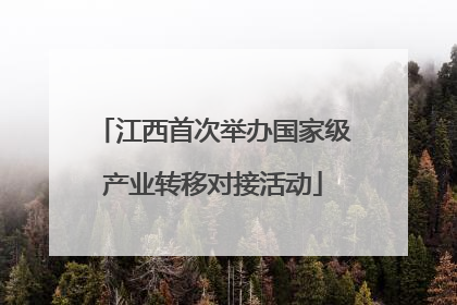 江西首次举办国家级产业转移对接活动