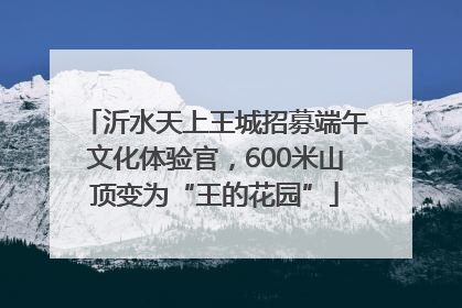 沂水天上王城招募端午文化体验官，600米山顶变为“王的花园”