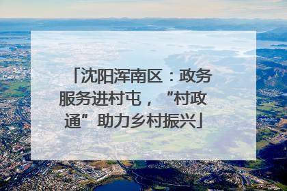 沈阳浑南区：政务服务进村屯，“村政通”助力乡村振兴