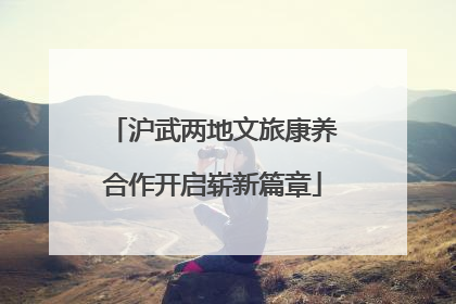 沪武两地文旅康养合作开启崭新篇章