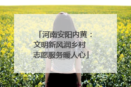 河南安阳内黄：文明新风润乡村 志愿服务暖人心