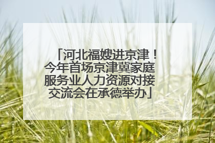 河北福嫂进京津！今年首场京津冀家庭服务业人力资源对接交流会在承德举办