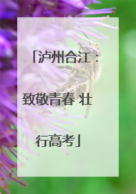 泸州合江：致敬青春 壮行高考