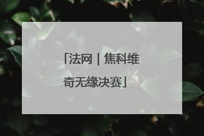 法网｜焦科维奇无缘决赛