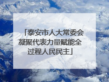 泰安市人大常委会凝聚代表力量赋能全过程人民民主