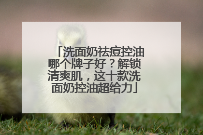 洗面奶祛痘控油哪个牌子好？解锁清爽肌，这十款洗面奶控油超给力