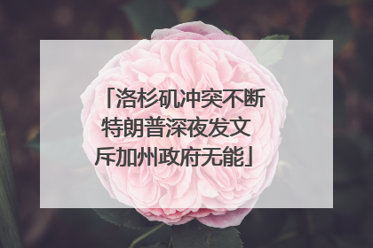 洛杉矶冲突不断 特朗普深夜发文斥加州政府无能