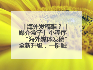 海外发稿难？「媒介盒子」小程序“海外媒体发稿”全新升级，一键触达全球！