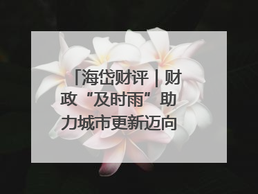 海岱财评｜财政“及时雨”助力城市更新迈向更“新”未来