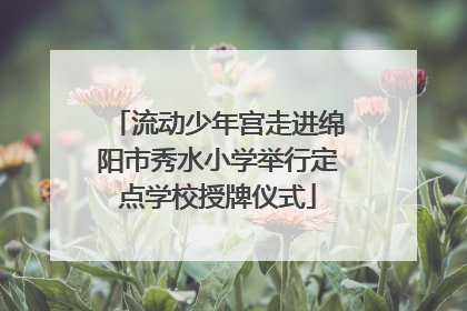流动少年宫走进绵阳市秀水小学举行定点学校授牌仪式
