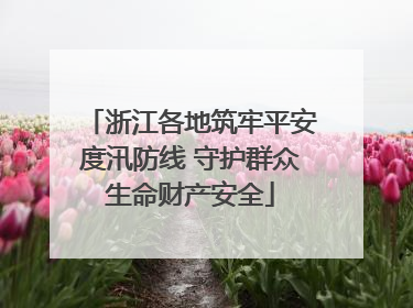浙江各地筑牢平安度汛防线 守护群众生命财产安全