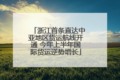 浙江首条直达中亚地区货运航线开通 今年上半年国际货运逆势增长