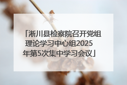 淅川县检察院召开党组理论学习中心组2025年第5次集中学习会议