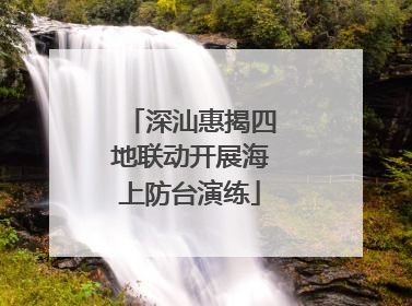 深汕惠揭四地联动开展海上防台演练