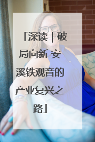 深读｜破局向新 安溪铁观音的产业复兴之路