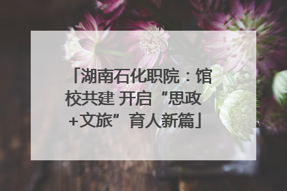 湖南石化职院：馆校共建 开启“思政+文旅”育人新篇