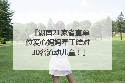 湖南21家省直单位爱心妈妈牵手结对30名流动儿童！