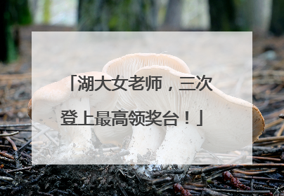 湖大女老师，三次登上最高领奖台！
