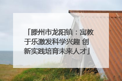 滕州市龙阳镇：寓教于乐激发科学兴趣 创新实践培育未来人才