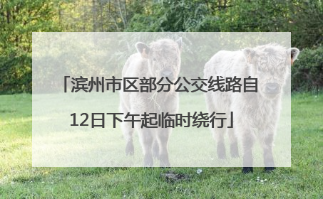 滨州市区部分公交线路自12日下午起临时绕行
