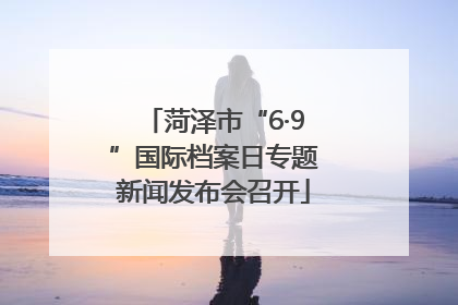 菏泽市“6·9”国际档案日专题新闻发布会召开