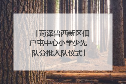菏泽鲁西新区佃户屯中心小学少先队分批入队仪式