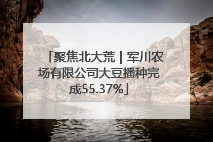 聚焦北大荒｜军川农场有限公司大豆播种完成55.37%