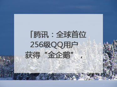 腾讯：全球首位256级QQ用户获得“金企鹅”，送限量版神秘惊喜等礼物