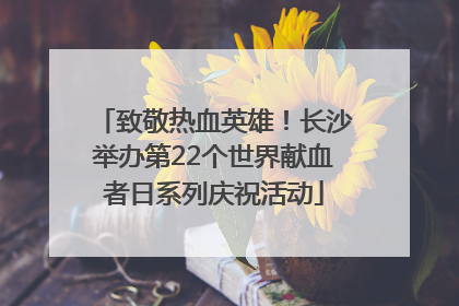 致敬热血英雄！长沙举办第22个世界献血者日系列庆祝活动