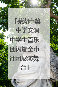 芜湖市第二中学安澜中学生管乐团闪耀全市社团展演舞台
