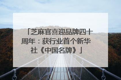 芝麻官喜迎品牌四十周年：获行业首个新华社《中国名牌》