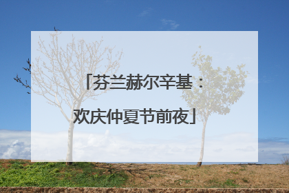 芬兰赫尔辛基：欢庆仲夏节前夜