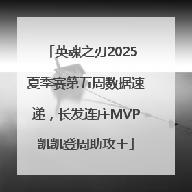 英魂之刃2025夏季赛第五周数据速递，长发连庄MVP凯凯登周助攻王