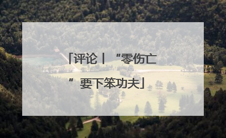 评论丨“零伤亡”要下笨功夫