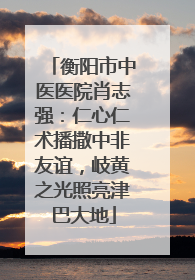 衡阳市中医医院肖志强：仁心仁术播撒中非友谊，岐黄之光照亮津巴大地